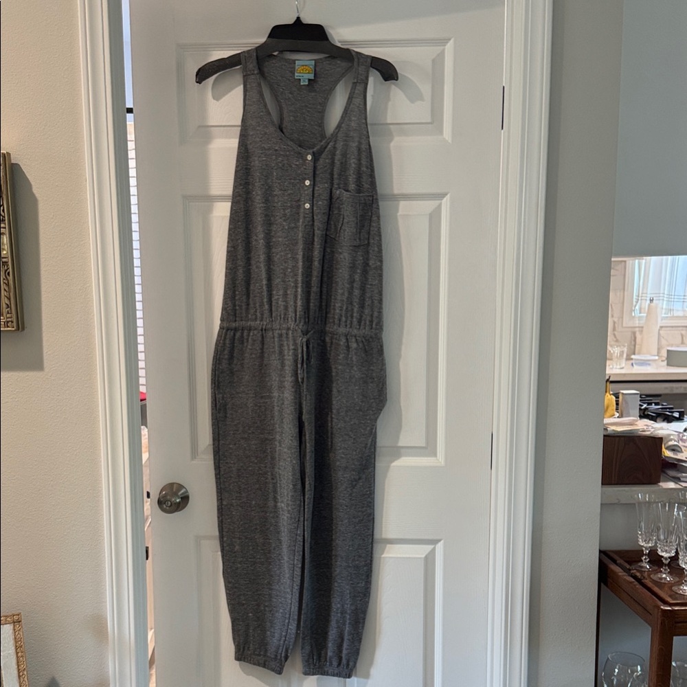 C&C California Gray Sleeveless Jumpsuit